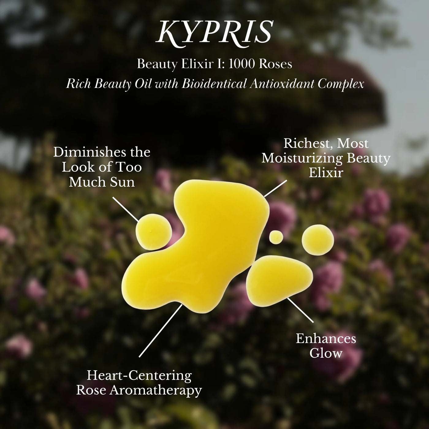 KYPRIS Beauty Elixir I: 1,000 Roses - Rich Moisturizing Face Oil